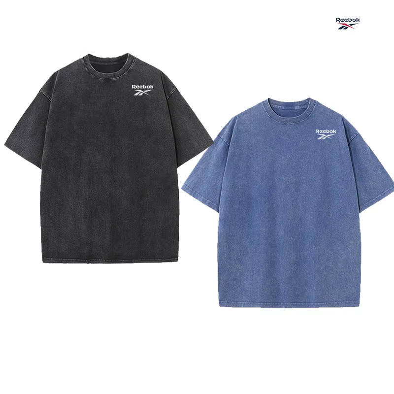 T-shirt sportif à manches courtes et col rond rétro de la marque Reebok