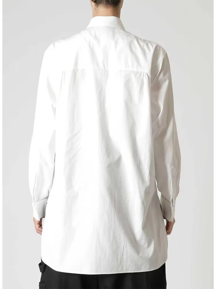 FANTASTION chemise de smoking d'inspiration vintage avec ruban plissé détail chemisier surdimensionné à manches longues coupe ample pour un décontracté chic
