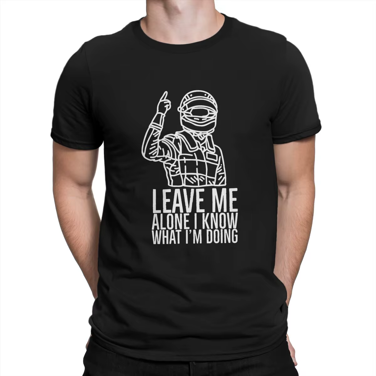 Laissez-moi seul Kimi Raikkonen Racer F1 formule 1 t-shirt gothique col rond