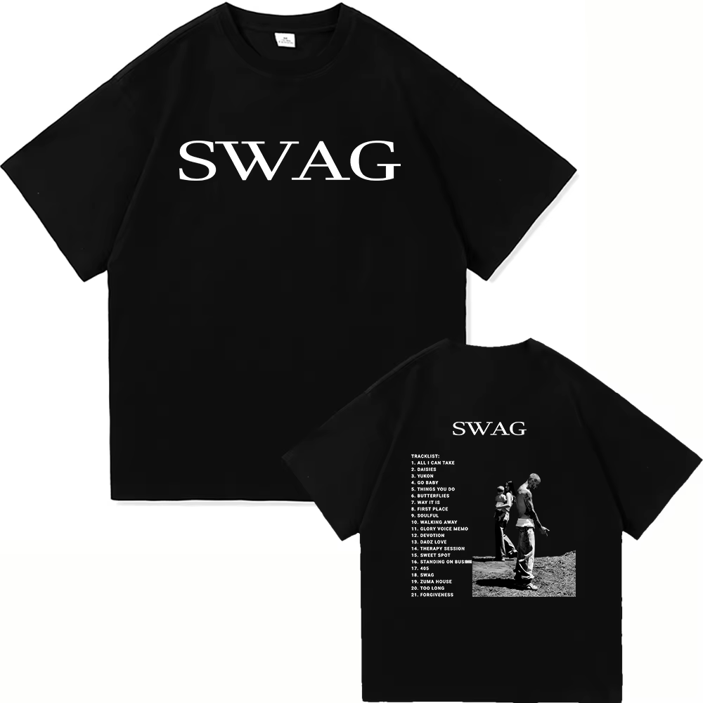 Justin Bieber SWAG t-shirt 2025 nouvel Album hommes/femmes vêtements Harajuku haute qualité