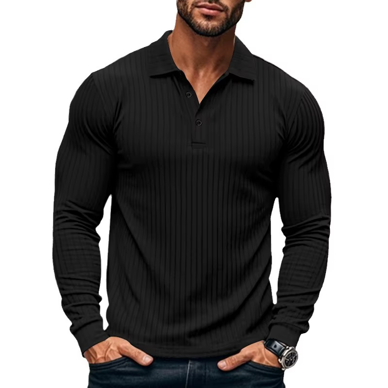 T-shirt fin à manches longues pour hommes