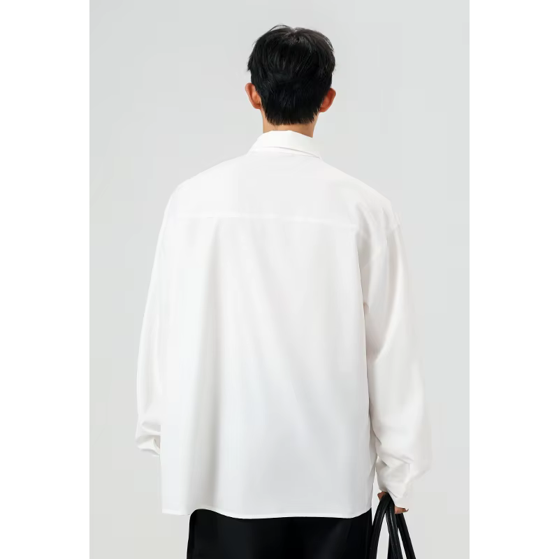 Chemises pour hommes, vêtements pour hommes, chemise grande taille, design simple, manches longues, décontractée, confortable, coupe tendance, pour hommes grands et corpulents