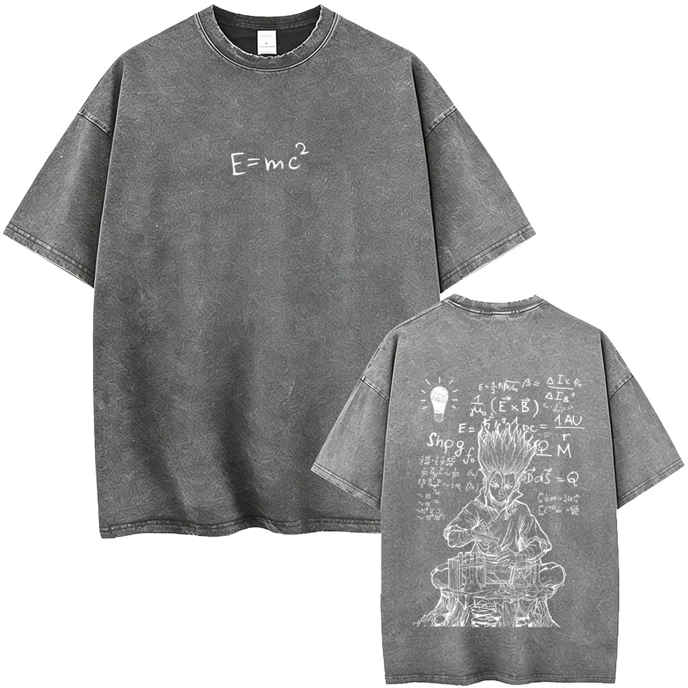 T-shirt Anime Dr. Stone Vintage Lavé Manga Senku Ishigami
