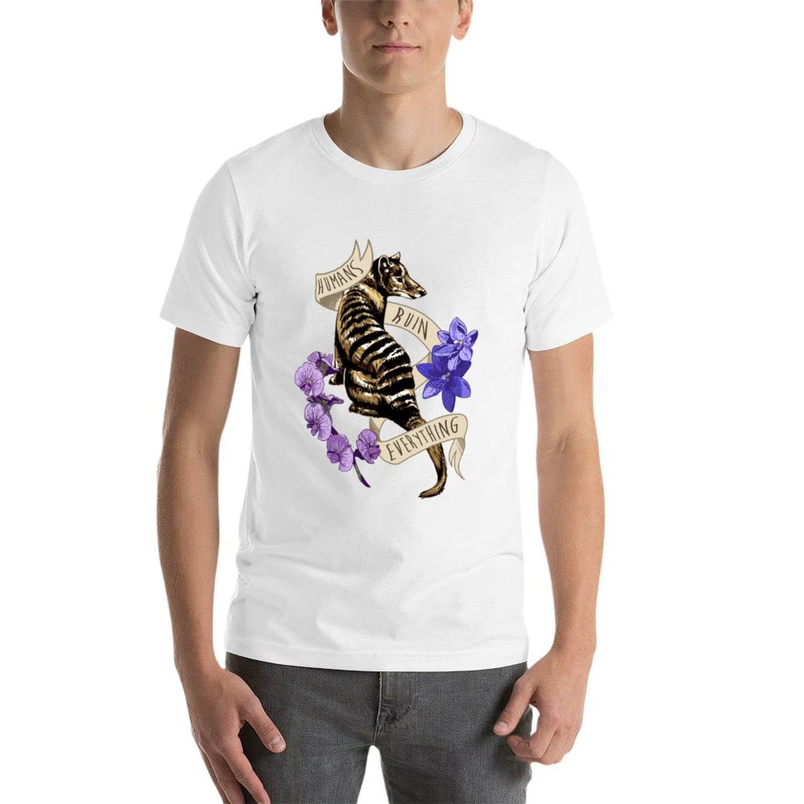 T-shirt Thylacine's Lament, décontracté, ample, pour un usage quotidien