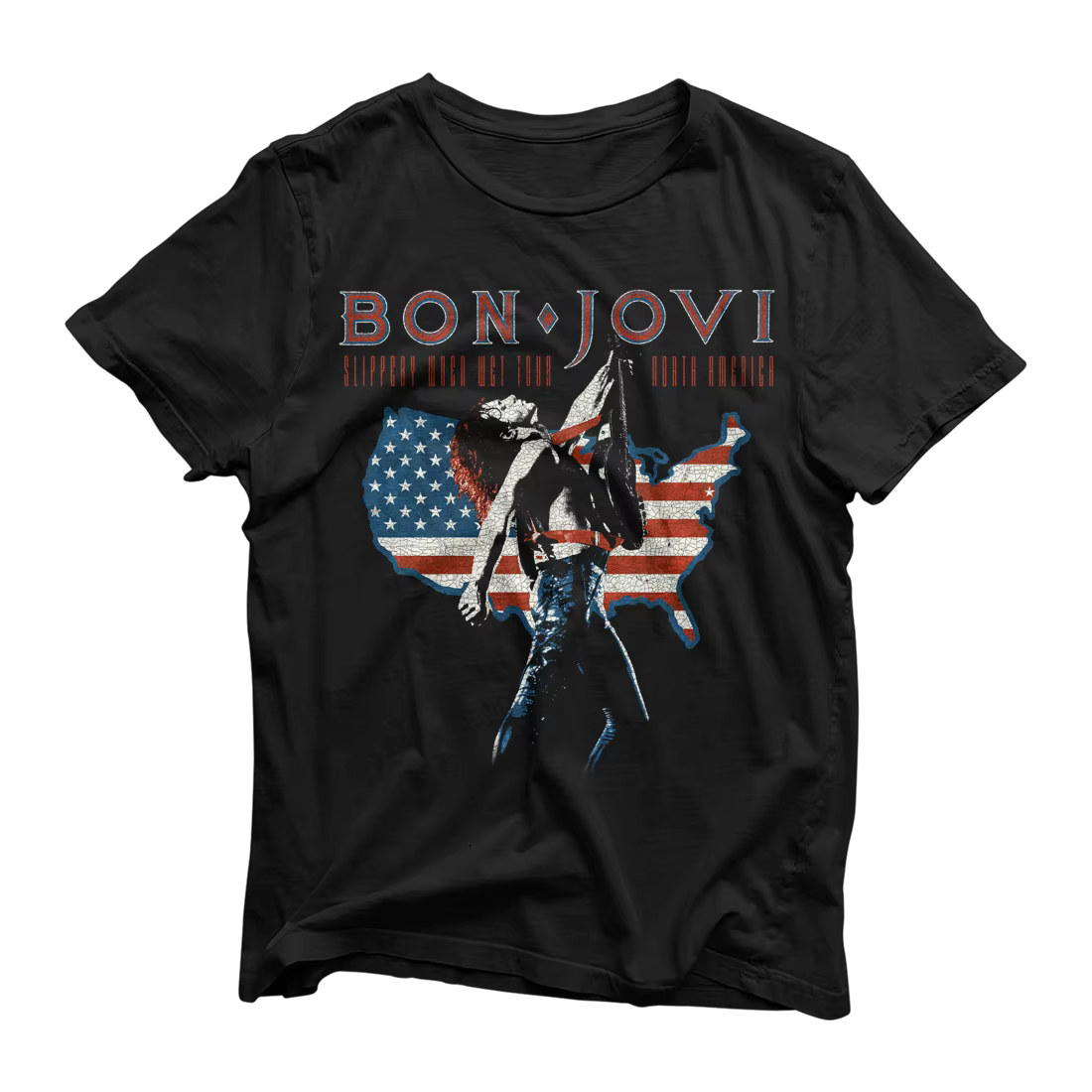 Nouveau Jersey jeunesse T-Shirt Bon Jovi Grunge bande mode décontracté