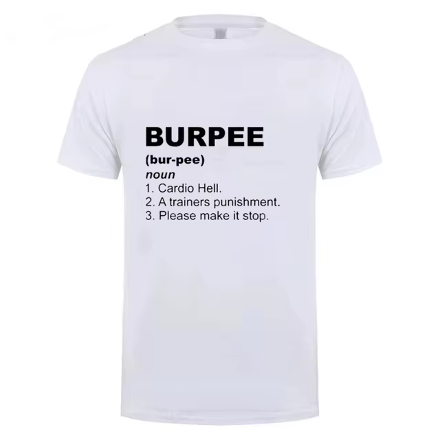 T-shirt Crossfit Burpee King en coton pour hommes et femmes, Streetwear d'été