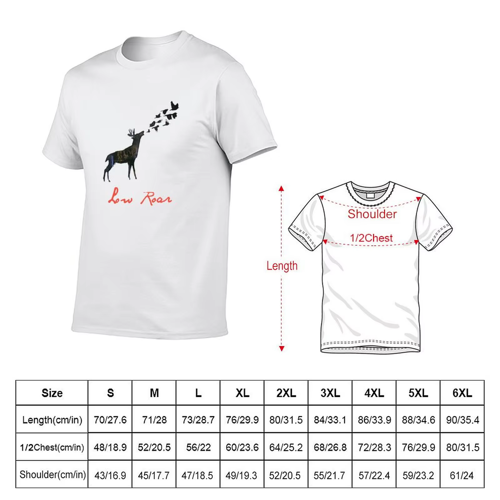 T-Shirt Roar t graphique homme T-Shirt bas chemises pour hommes