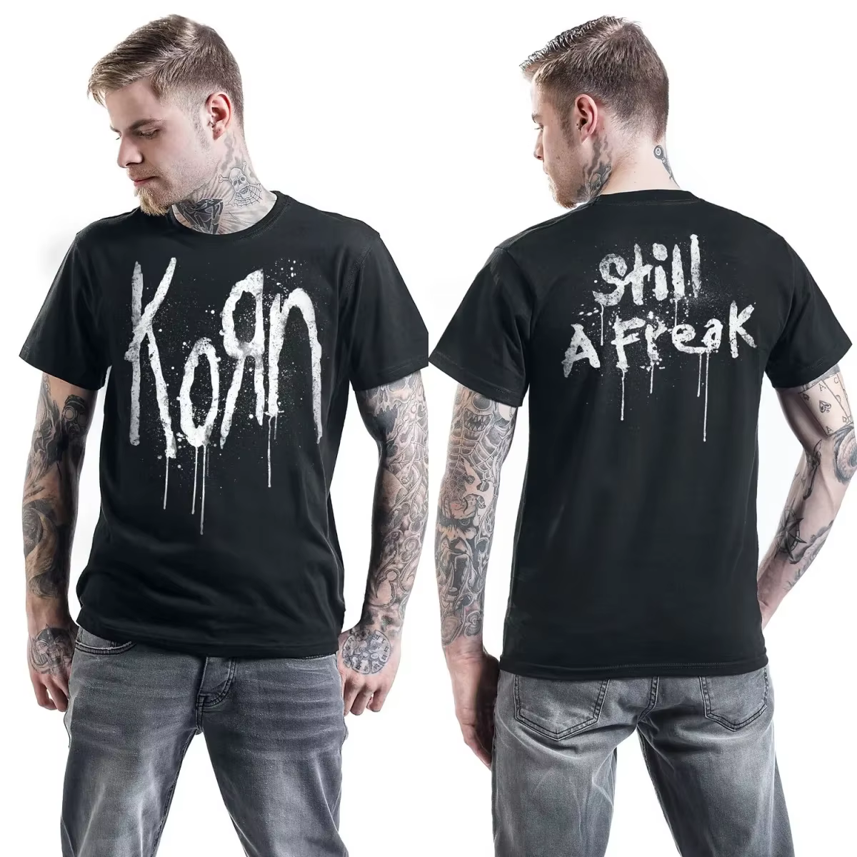 T-shirt en coton graphique Top Korn unisexe