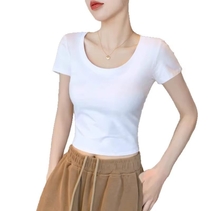 Crop top blanc pour femme