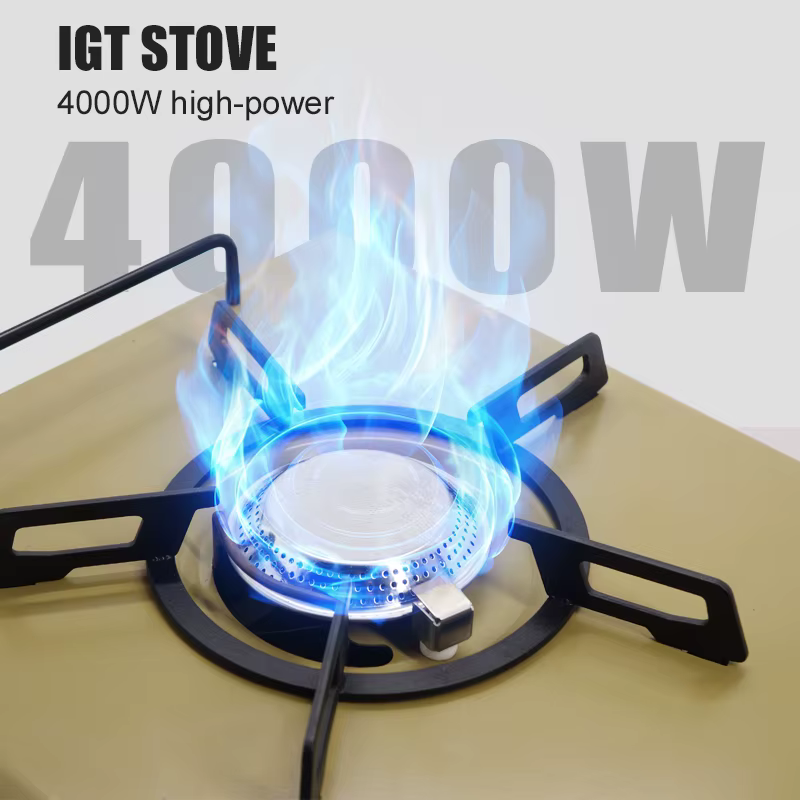 WESTTUNE IGT cuisinière à gaz brûleur fort chauffage four Portable extérieur 4000W haute puissance en acier inoxydable