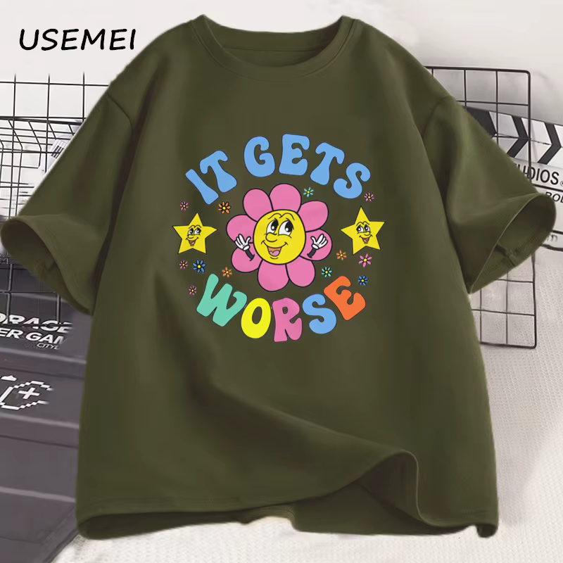 It Gets Worse Meme T-shirt unisexe drôle