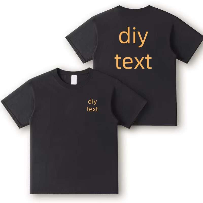 T-shirt en coton brodé personnalisé pour homme – T-shirts décontractés à manches courtes – Hauts stylés sur mesure