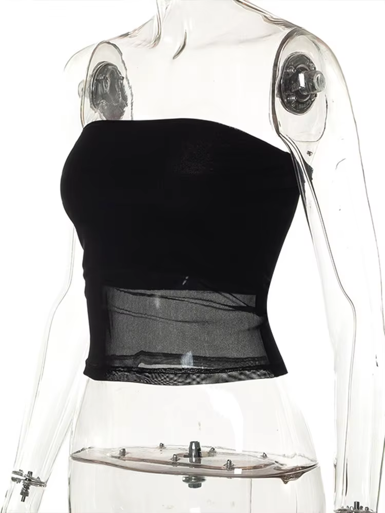 Corset en maille noir pour femmes
