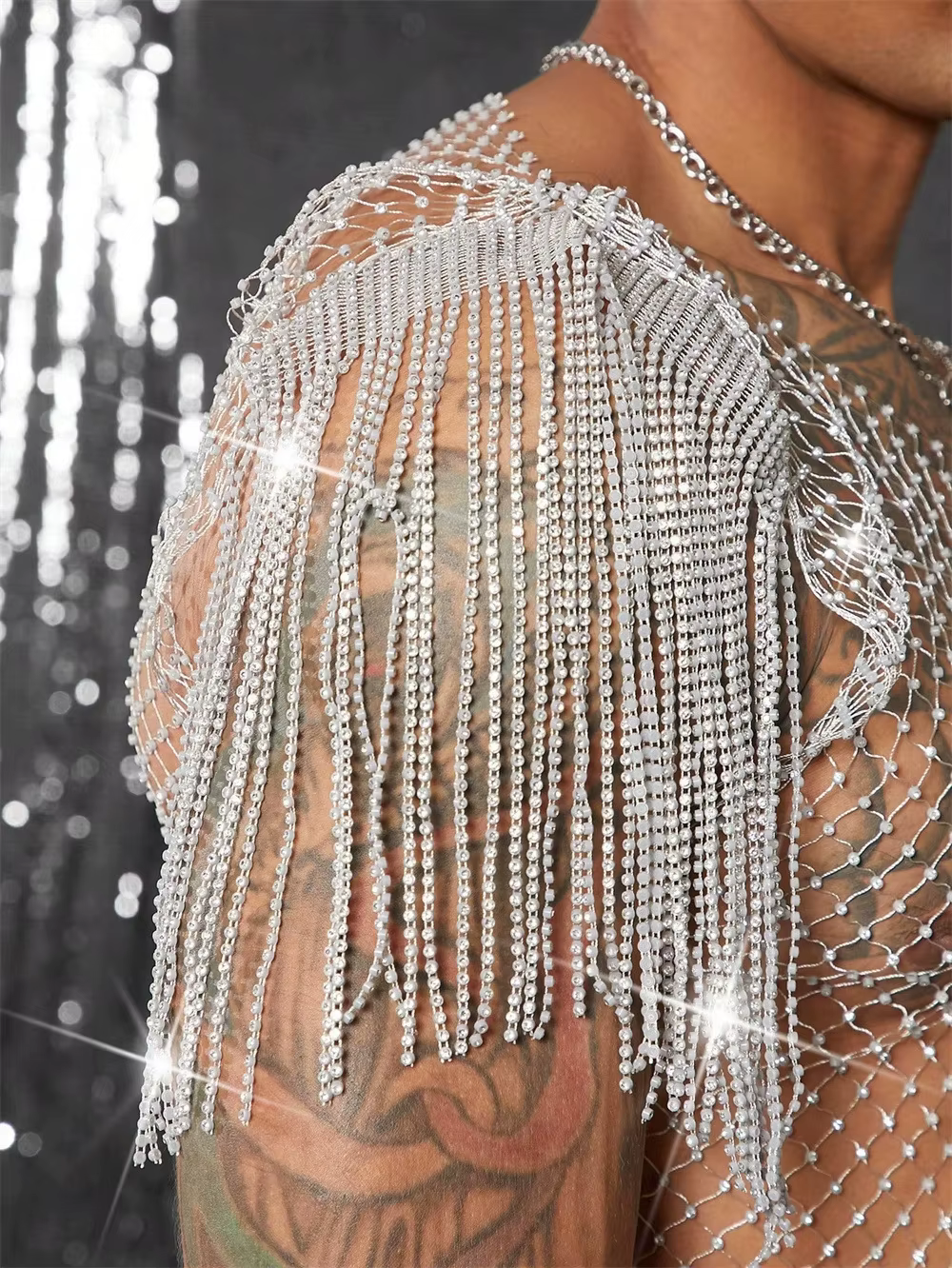 Débardeur en strass brillant pour hommes