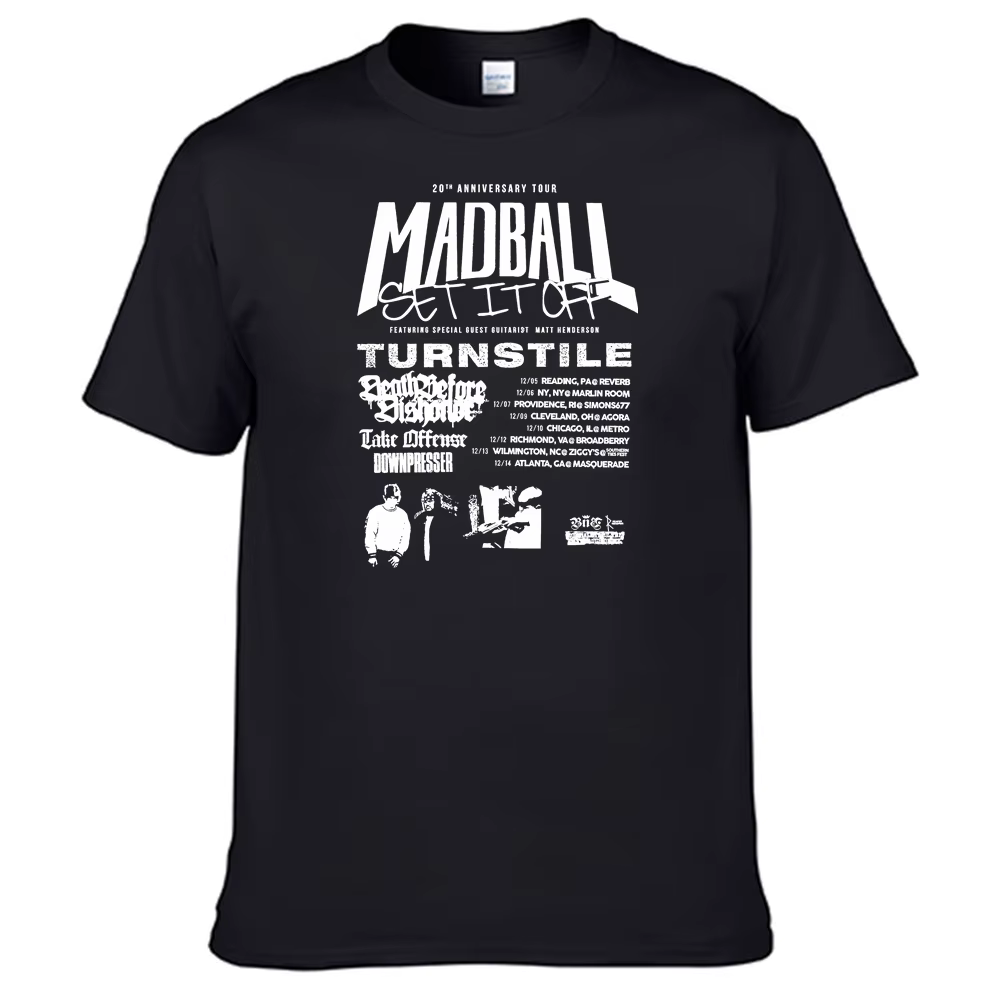 Bande Madball t-shirt 100% coton hommes chemise hauts