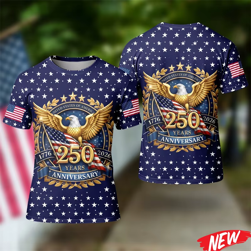 T-shirt pour hommes du 250e anniversaire de l'Amérique
