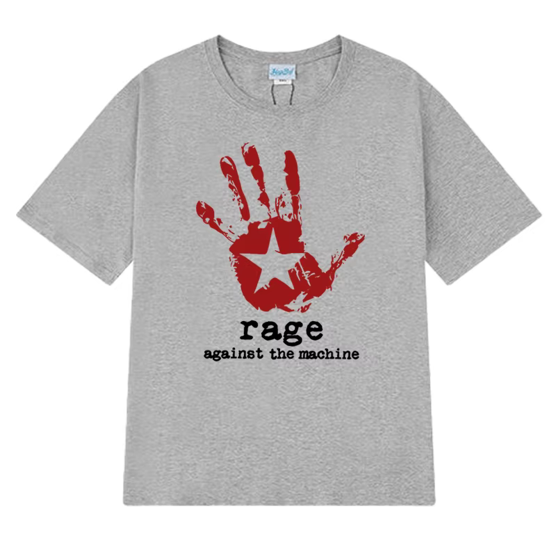 T-shirts à manches courtes imprimés sur le thème de Rage Against The Machine