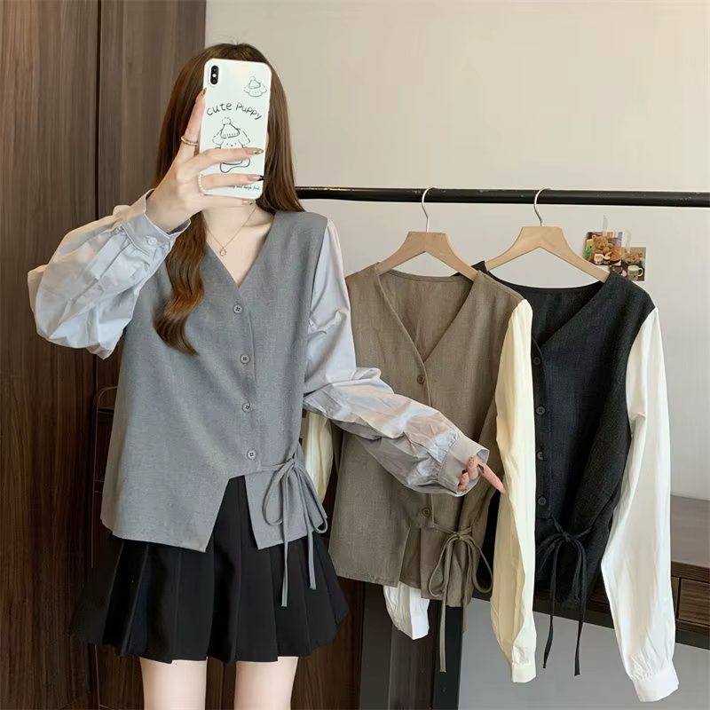 Chemise à nouer sur le devant pour femmes