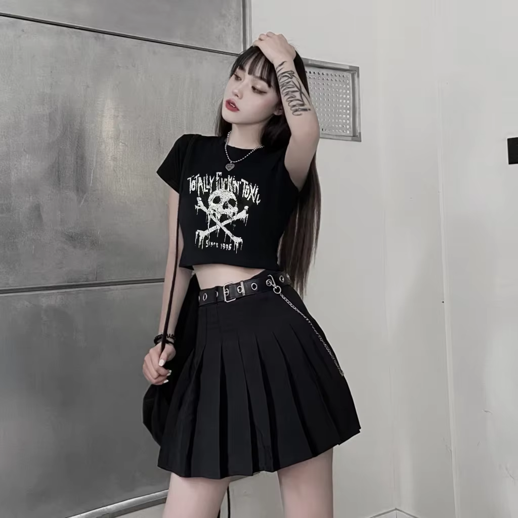 T-shirt court à la mode pour femmes et filles