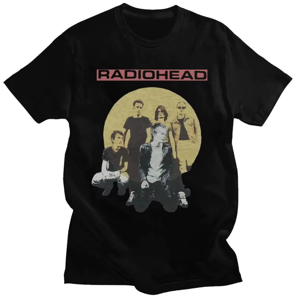 T-shirt avec logo du groupe de rock Radiohead imprimé pour l'été