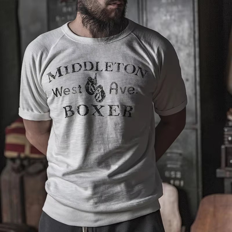 Bronson Raglan-Boxer à manches courtes pour homme