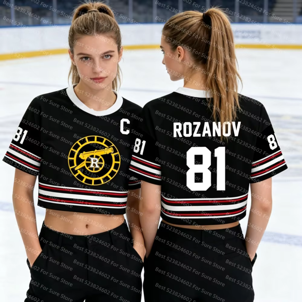 Maillot de football court chauffant pour femme ROZANOV & HOLLANDER – T-shirt sexy à manches courtes pour femme