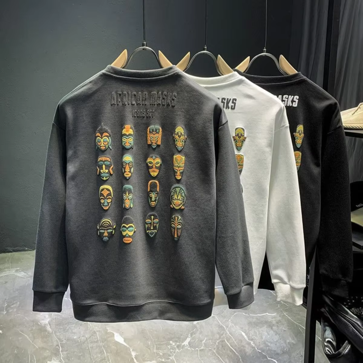 Sweat-Shirt à Col Rond pour Homme