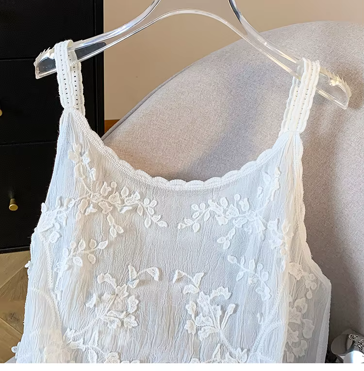 Débardeur en coton et lin pour femmes