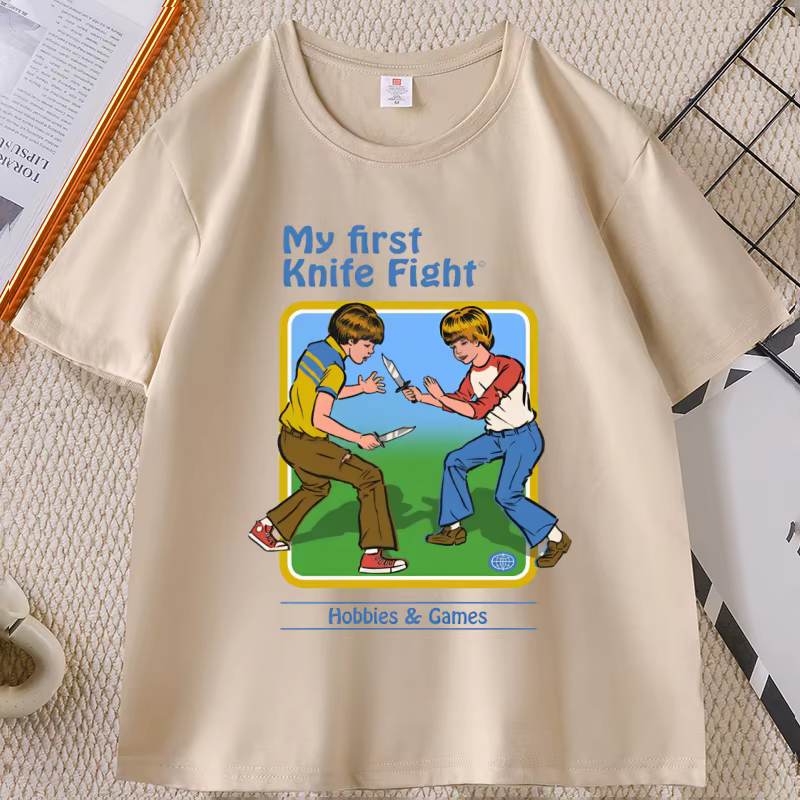 Steven Rhodes My First Knife Fight T-shirts pour hommes et femmes