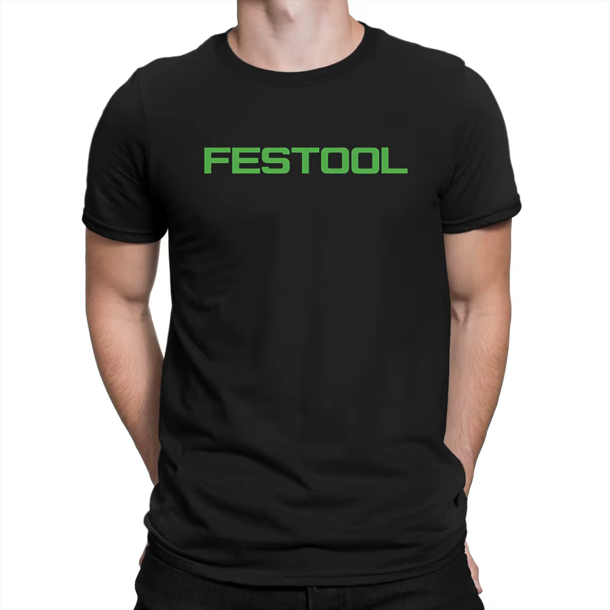 T-Shirt à Manches Courtes et Col Rond pour Homme