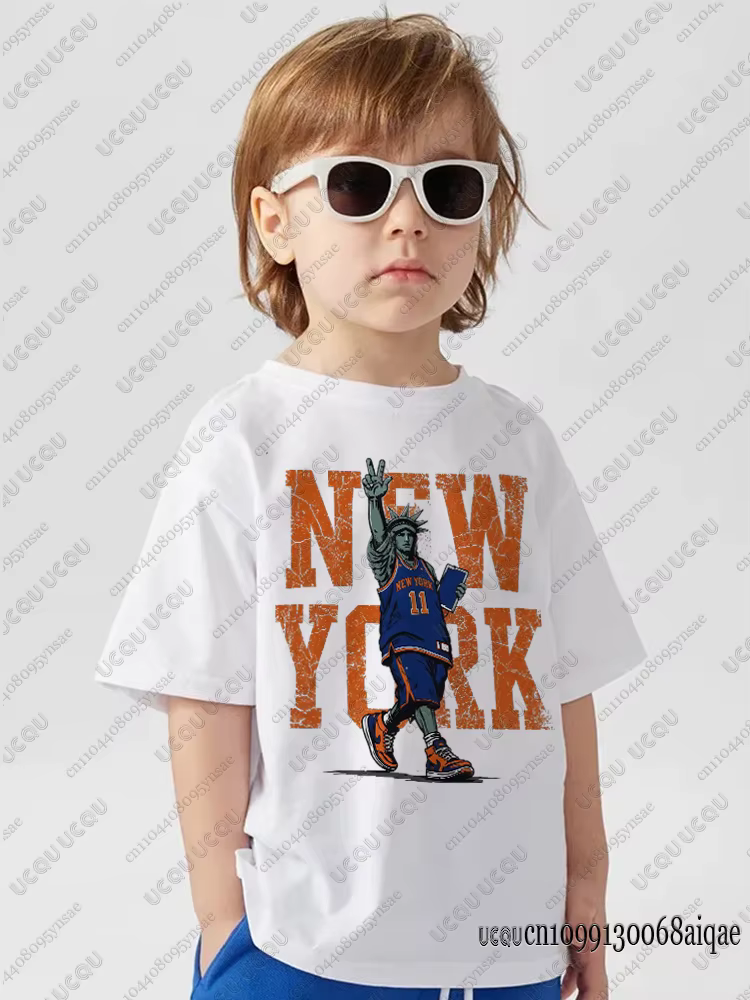 T-shirt de basket-ball Jalen Brunson 2026 New York Knicks pour adultes/enfants