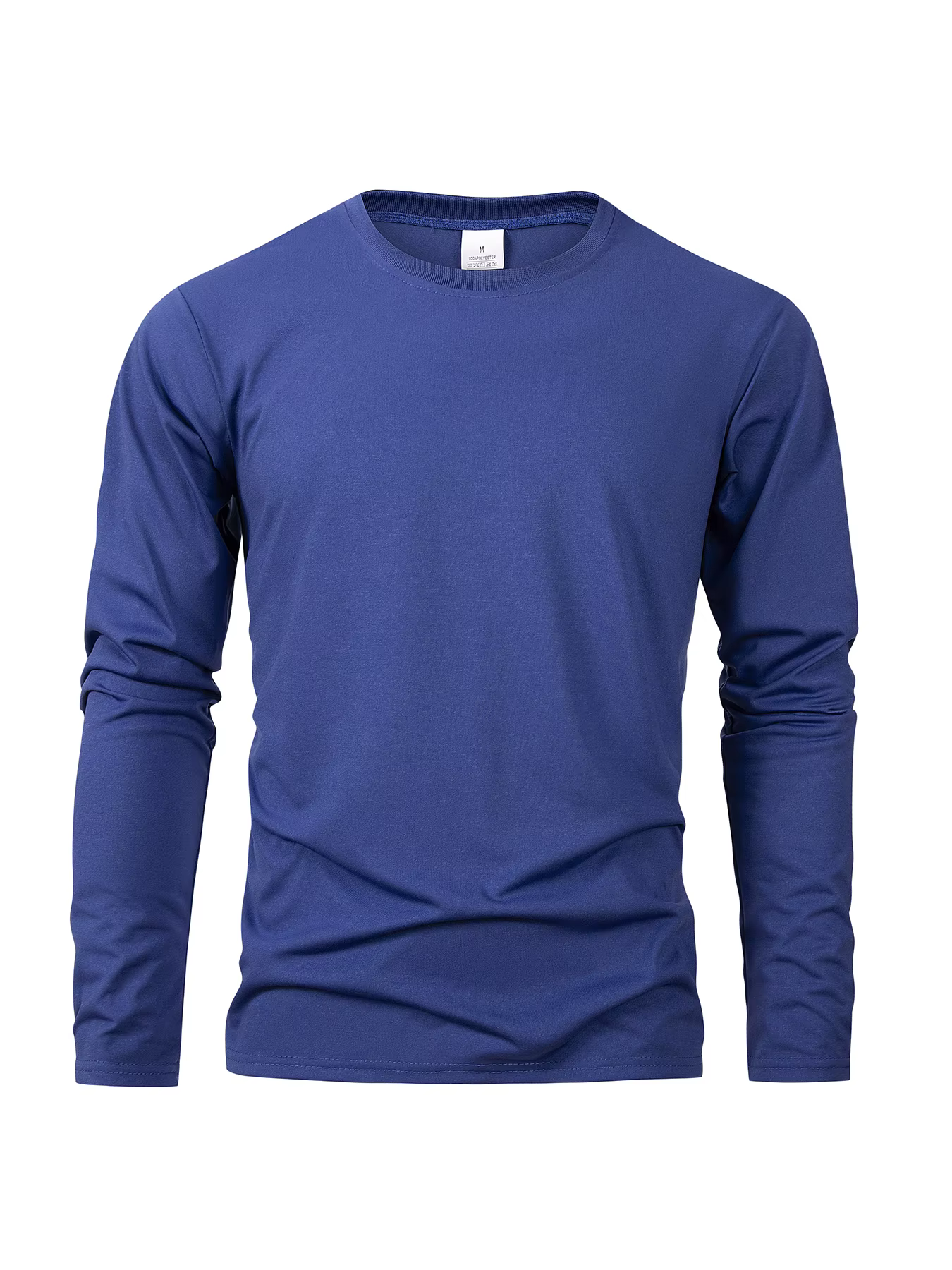 Printemps automne hommes T-shirts à manches longues décontracté hauts couleur unie haute qualité noir T-Shirt classique
