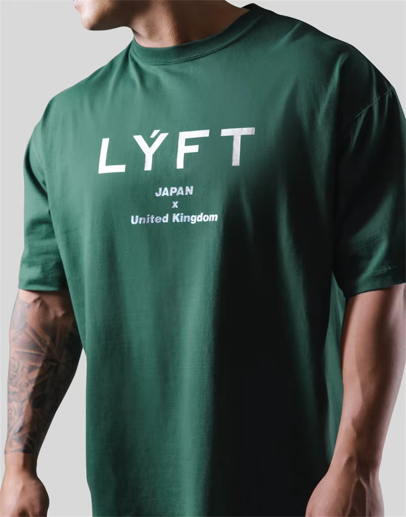 Green dean-T-Shirt à Manches Courtes et Col Rond pour Homme