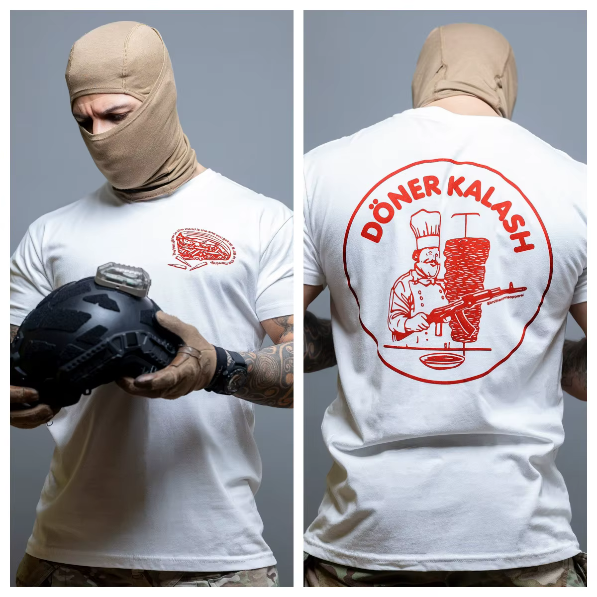 T-shirt humoristique pour homme avec motif de chef de kebab