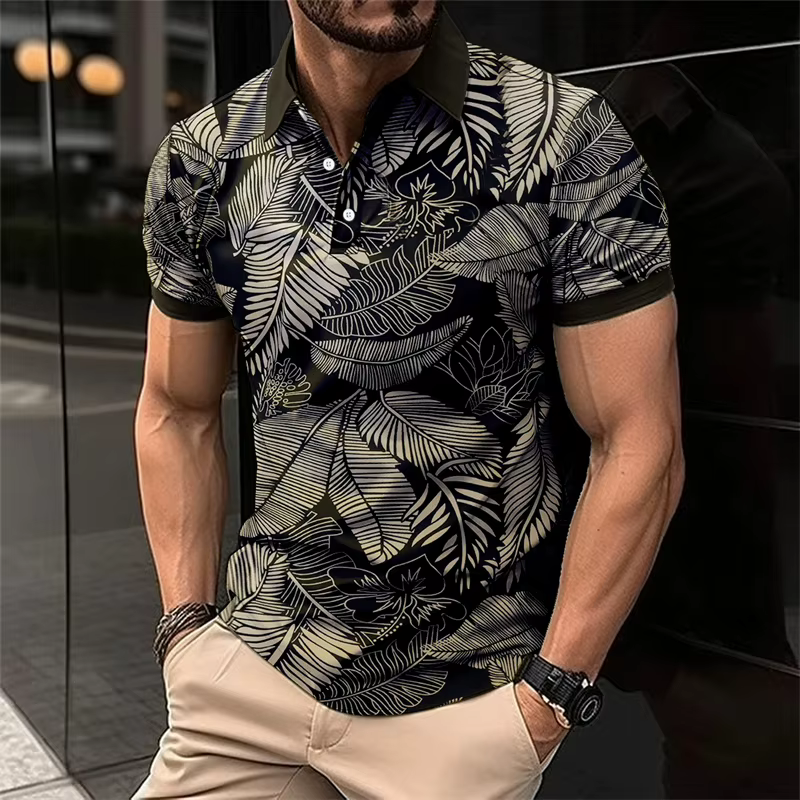 Polo à rayures colorées pour hommes