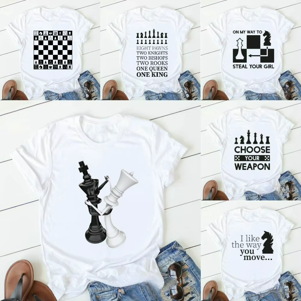 T-shirt d'échecs créatif le jeu