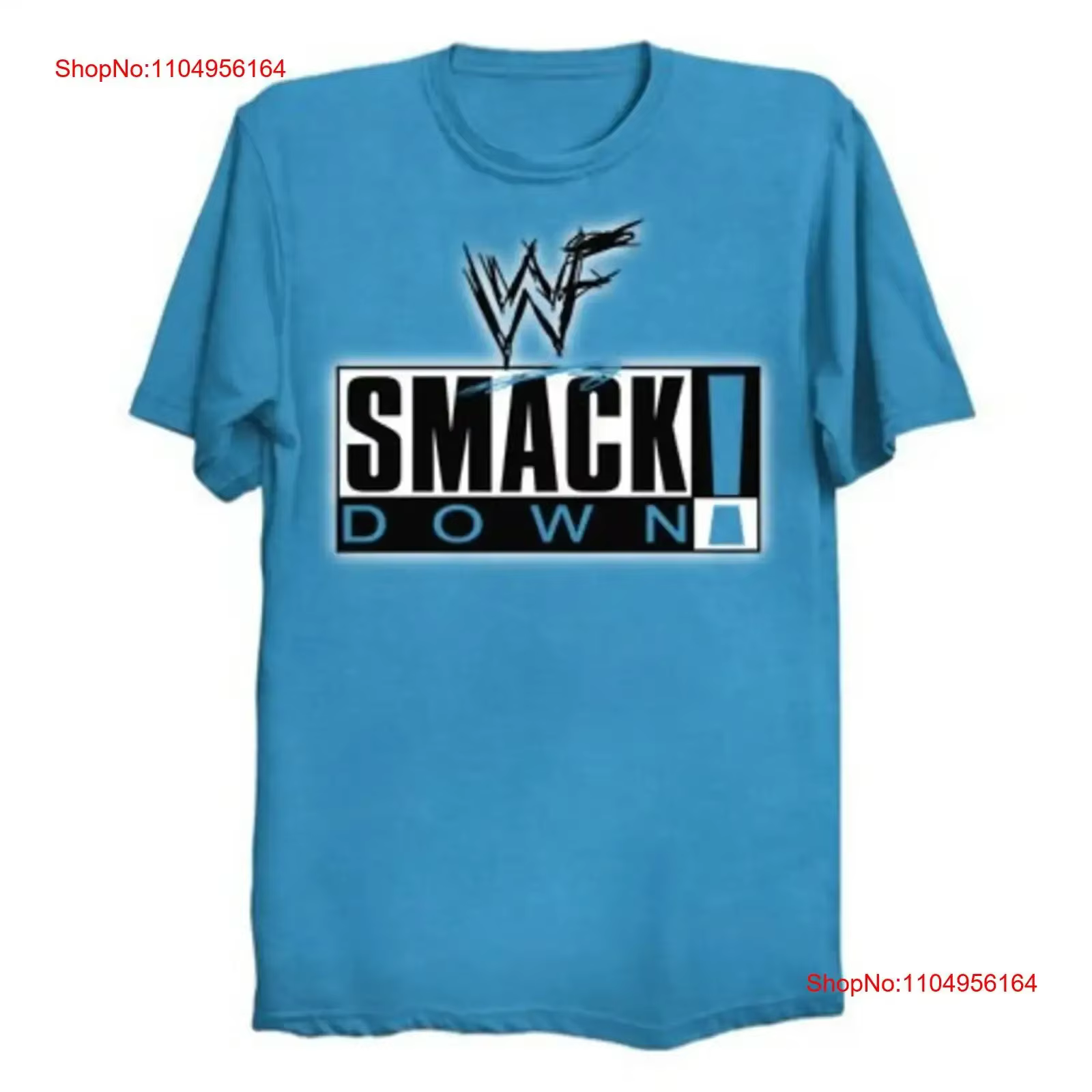 WWF classique SmackDown Logo 1999 2001 adulte t-shirt vintage lavé mode respirant homme polyvalent doux décontracté streetwear