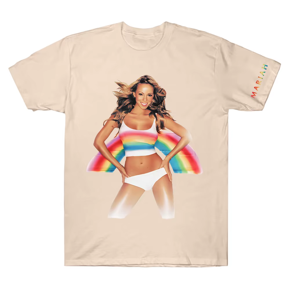 Mariah Carey Merch T-Shirt arc-en-ciel pour hommes femmes t-shirts en coton créatifs col rond à manches courtes