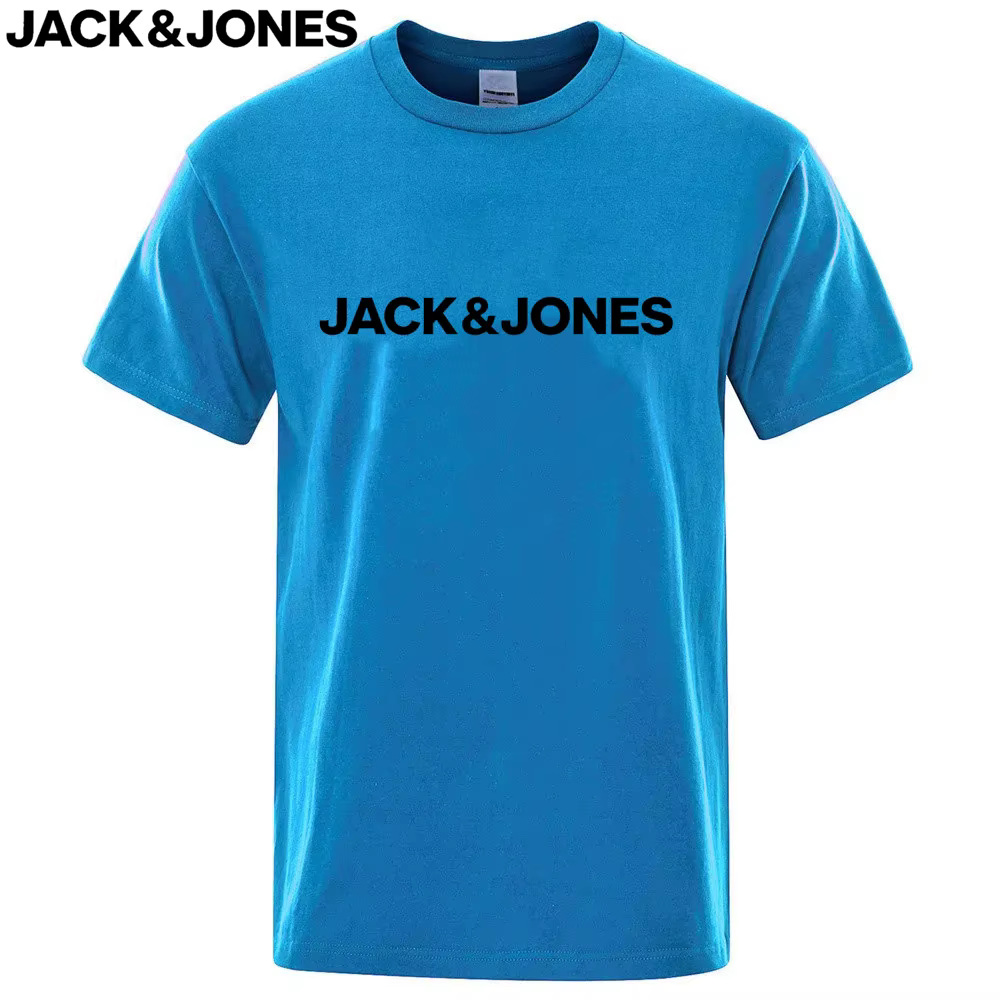 100% pur coton Jack Jones T-shirts d'été pour hommes et femmes