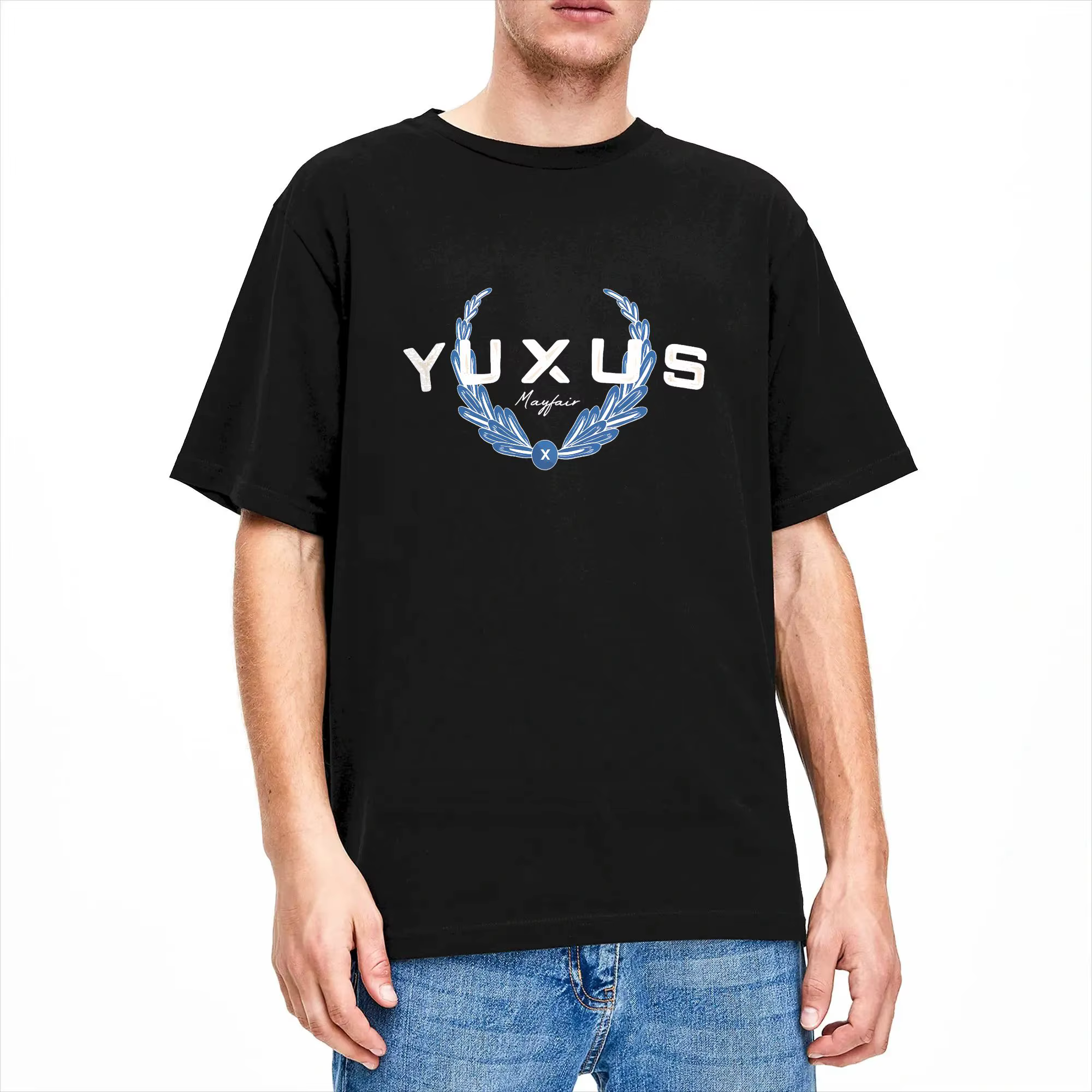 T-shirt à manches courtes et col rond pour hommes