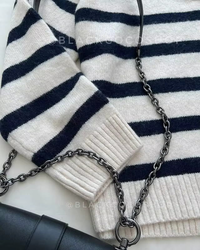 Pull tricoté rayé pour femmes