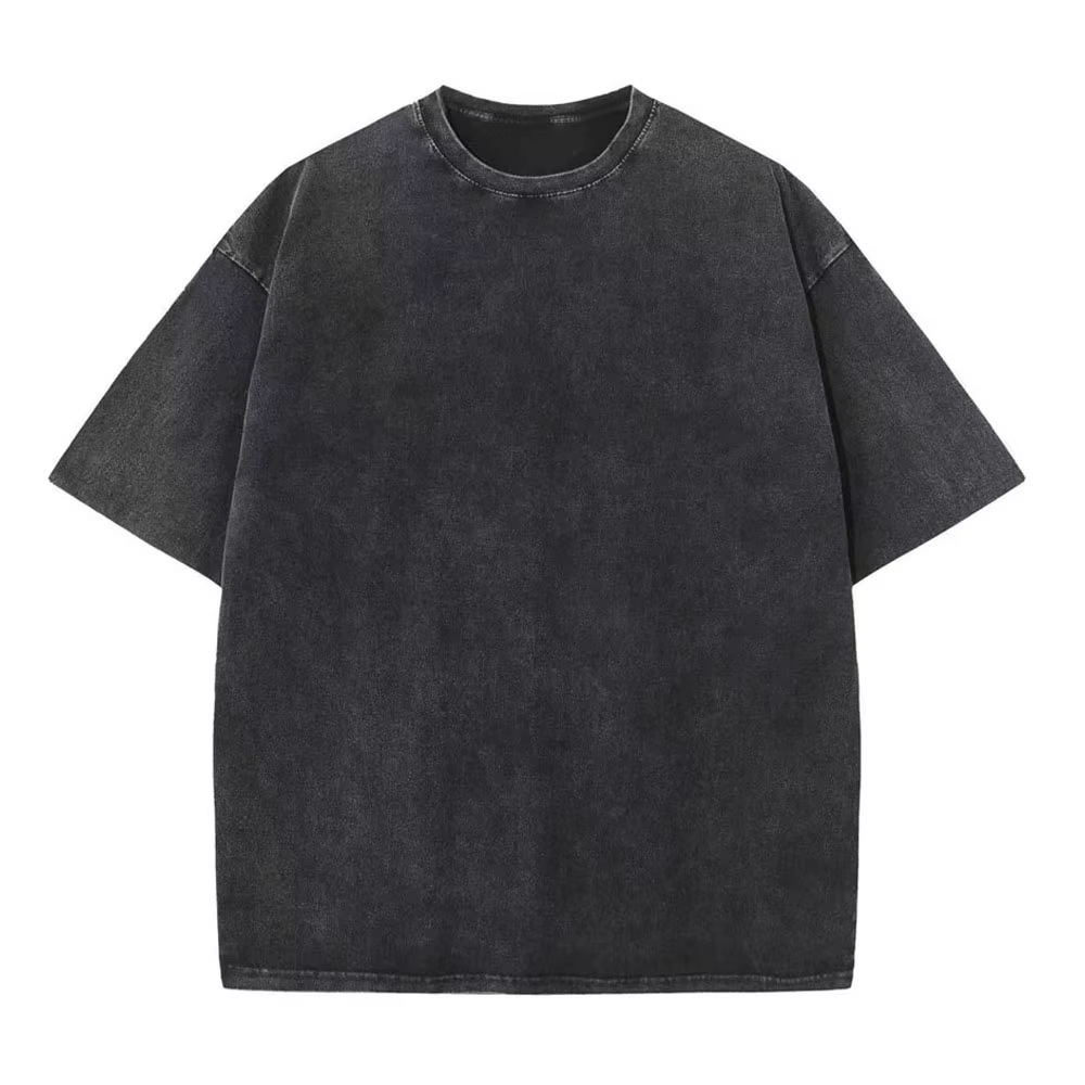 T-Shirt lavé 230G 100 coton solide surdimensionné ample Fitness hommes