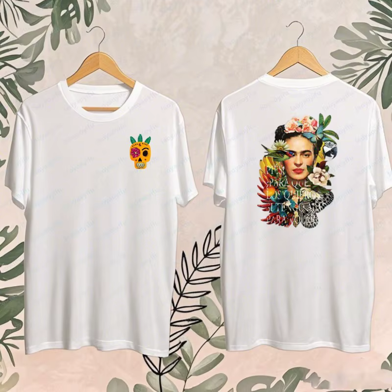 T-shirt imprimé Frida Kahlo Art Botanique