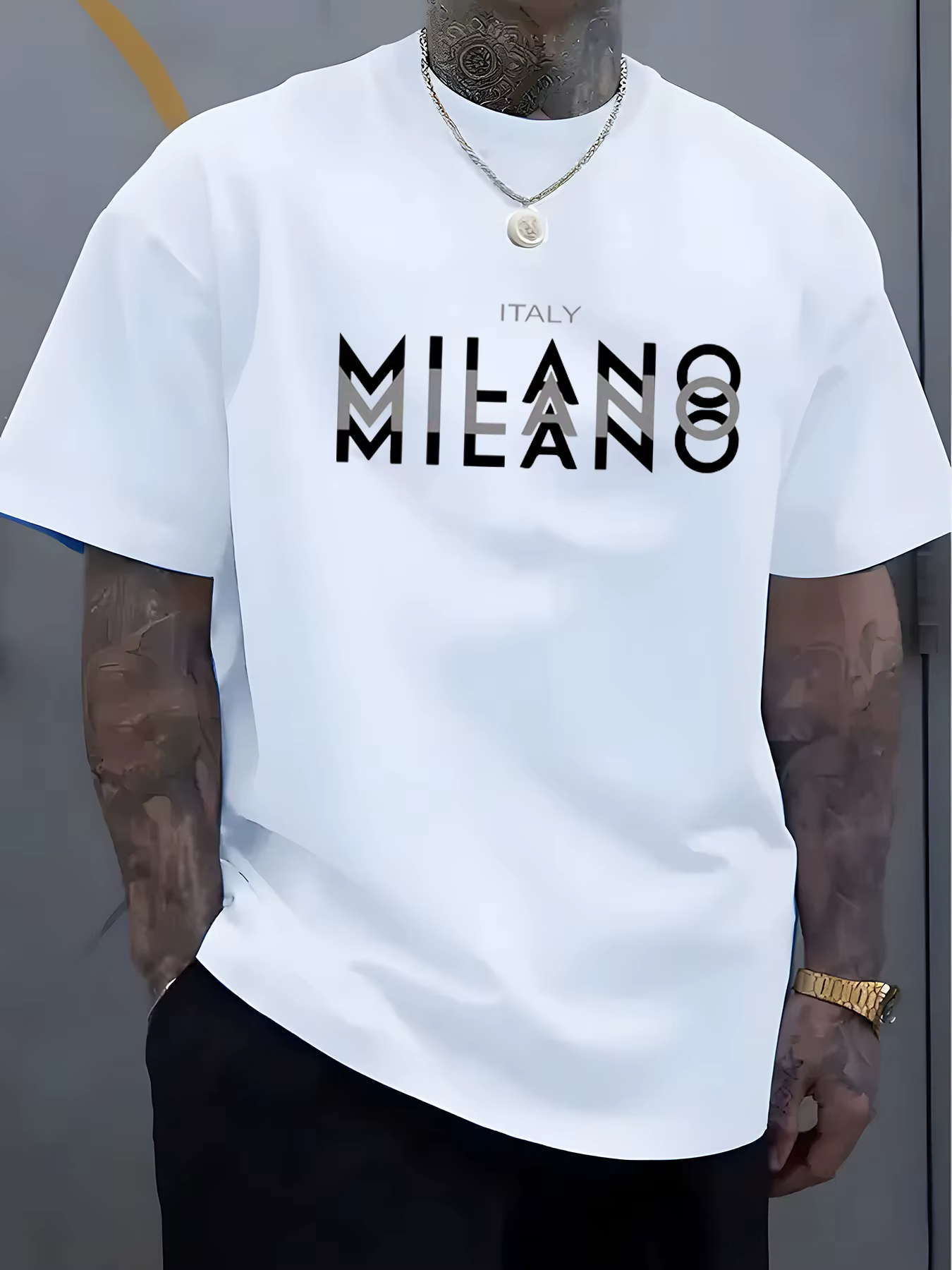 T-shirt à motif tendance - 100% coton