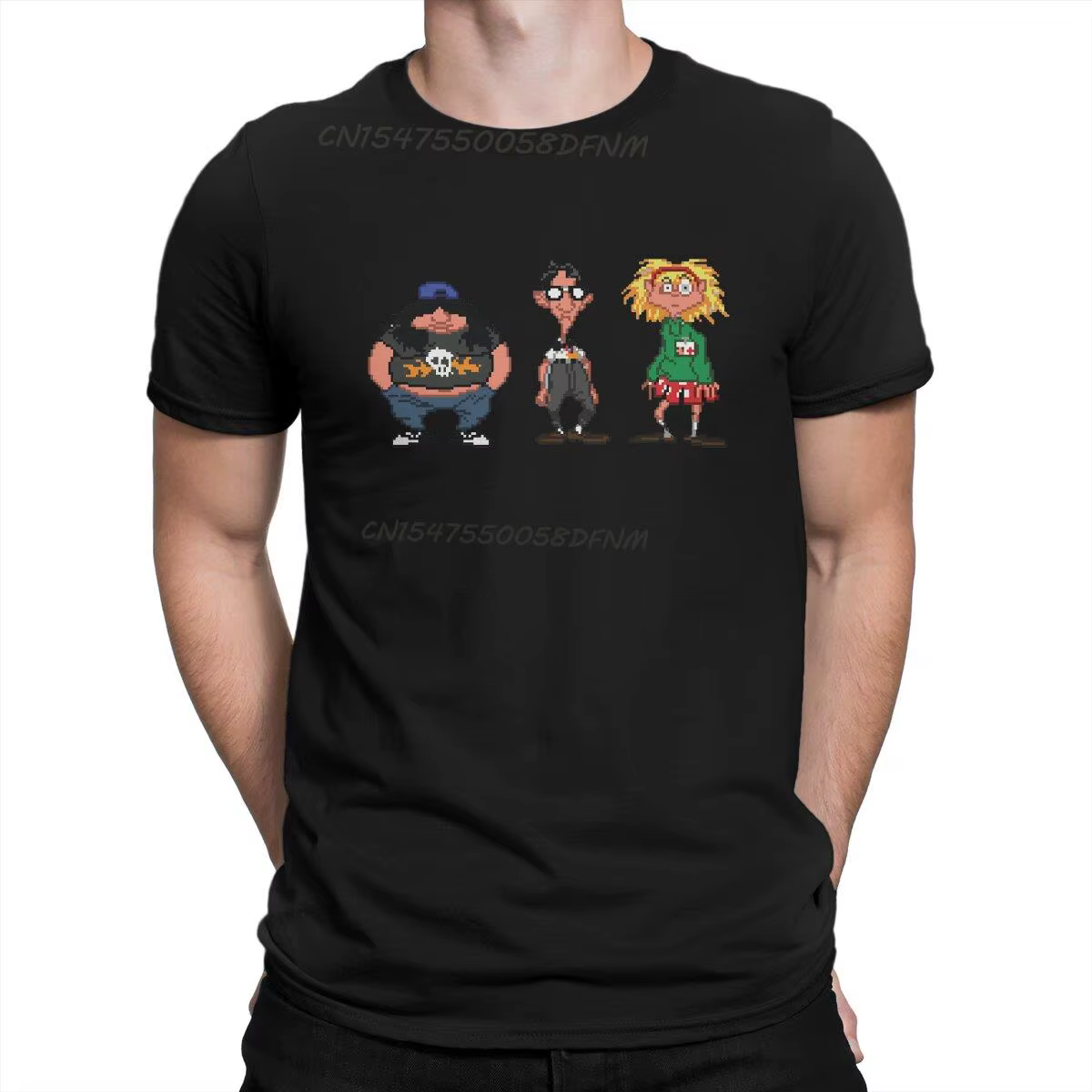 T-shirt en coton avec motif du jeu "Day of the Tentacle" pour homme