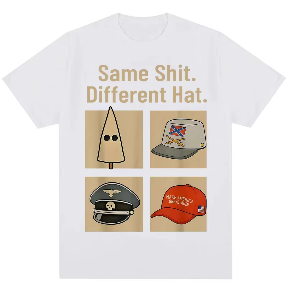 Nouveau T-shirt humoristique 2026 avec motif de meme 'Same Shit Different Hat' pour hommes et femmes
