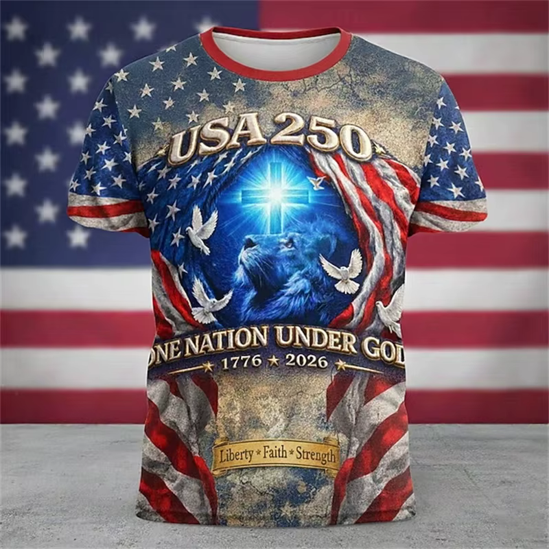 T-shirt patriotique pour hommes et femmes