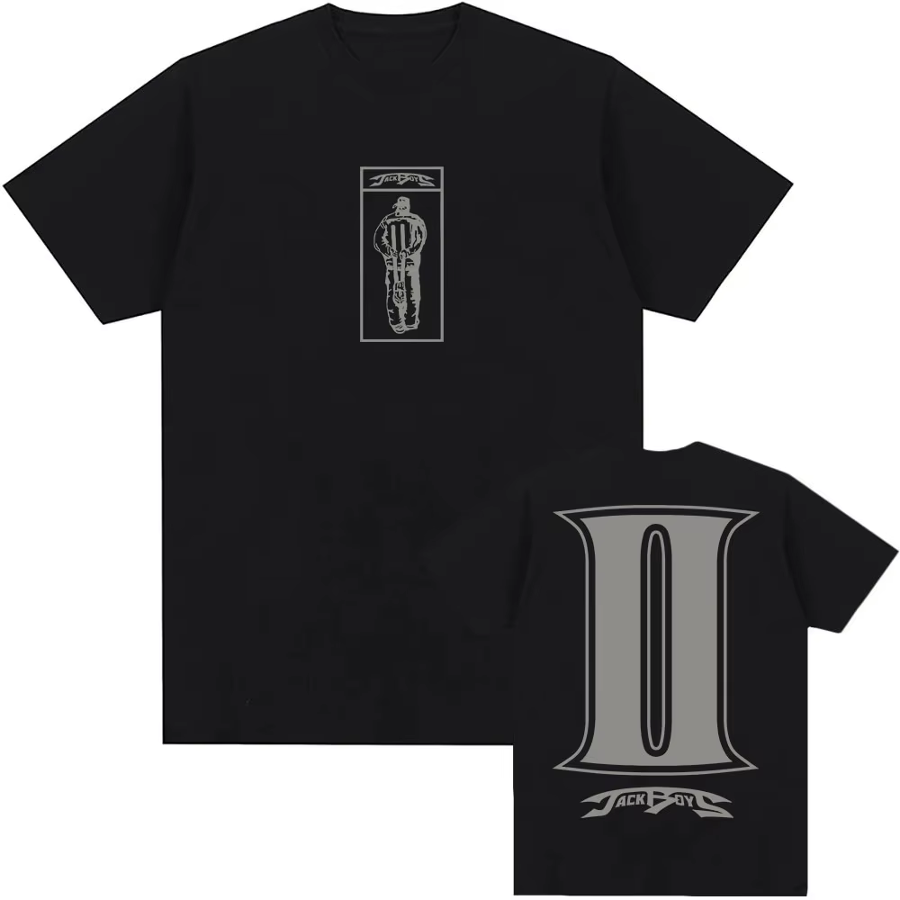 JACKBOYS II t-shirts à manches courtes coton mode T-shirt décontracté col rond Hip Hop Streetwear unisexe Album