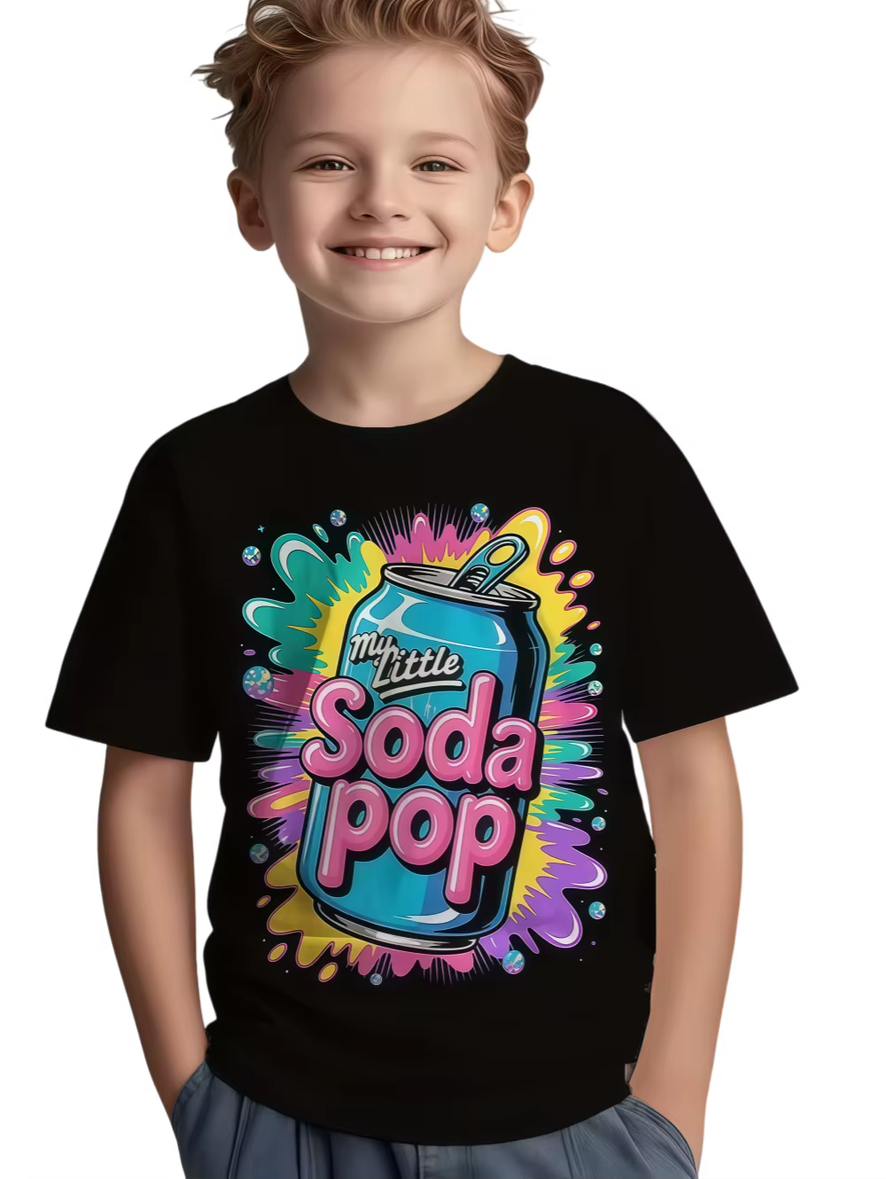 T-shirt My Little Soda Pop pour enfants, T-shirt K-Pop, musique coréenne, anime, rap, hip-hop, vêtements pour filles, cadeau, t-shirt mignon avec message, haut pour enfants