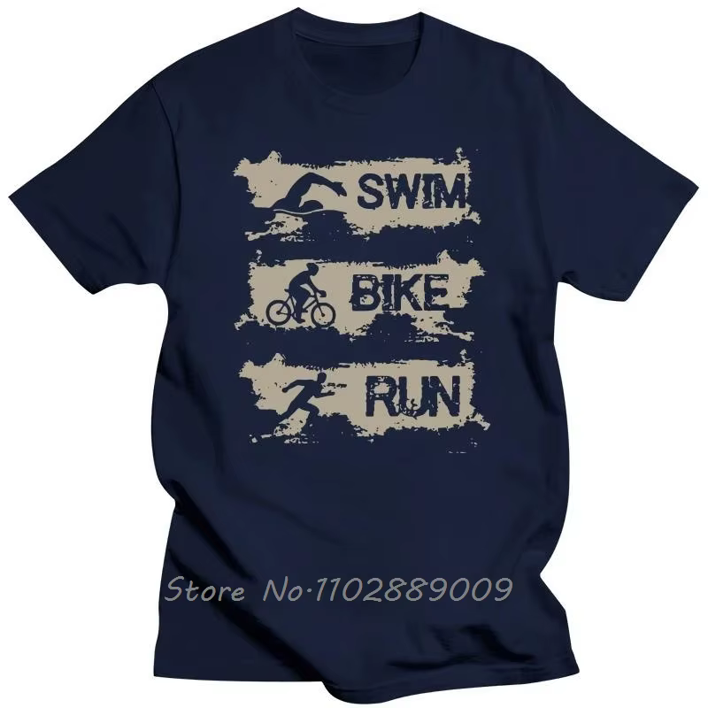 Triathlon natation vélo course Triathlète T-Shirt coton